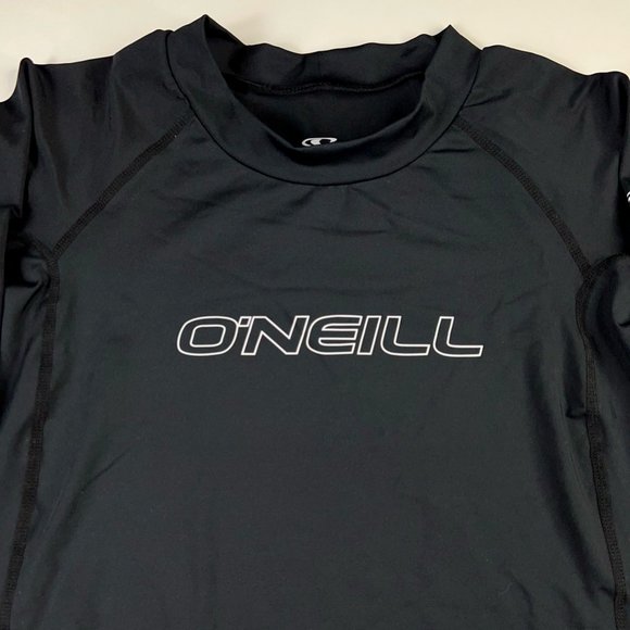 O'Neill Mens 50+ Rash Guard Black Stretch Long Sleeve Performance Fit XXL New - Picture 4 of 11